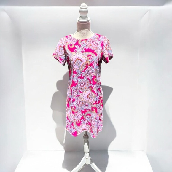 🌻NEW w/tags Jude Connally Ella Palm Beach Paisley Shirt Dress Size Small - Picture 3 of 10